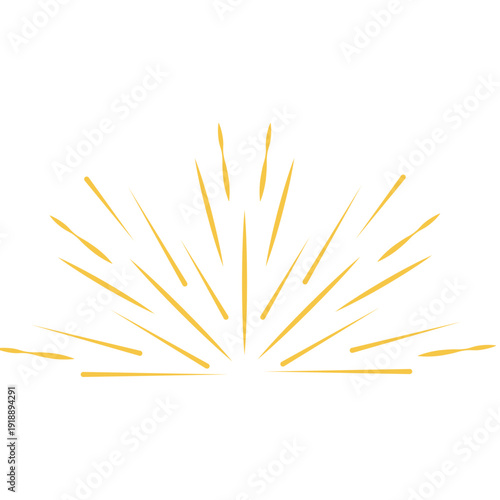 Golden Sunburst Graphic Element