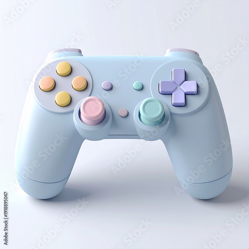 Pastel colored gaming controller for modern console