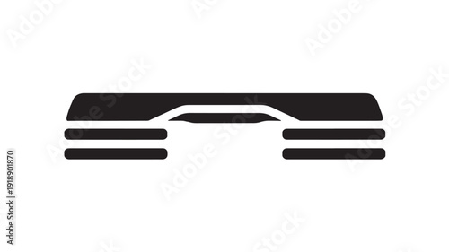 Underline marker black set with horizontal lines, minimalist design, bold strokes featuring graphic resources, icon, symbol with typography and text decoration elements for formatting, office