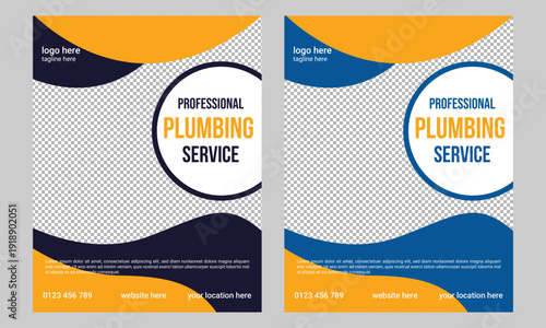 
Professional plumbing service flyer or poster design
