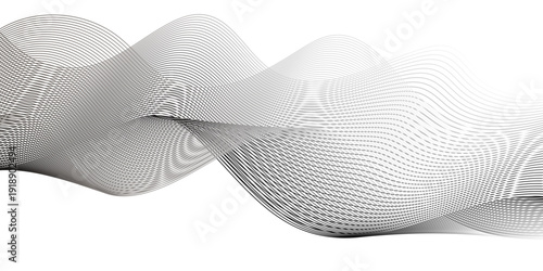 Abstract black and white line in vector business texture. Pattern line blend curve flow futuristic white background. Modern background futuristic energy sound waves technology concept background.