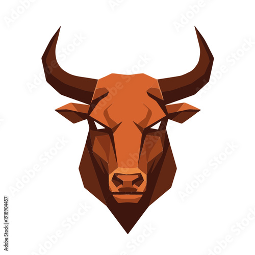Minotaur Head App Icon with Earthy Tones and Subtly Layered Shading