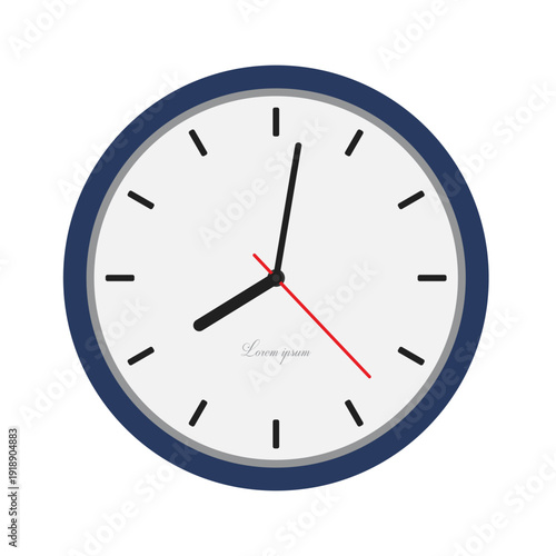 Analog Wall Clock Icon Classic Round Time Symbol