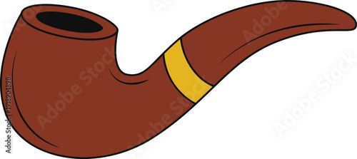 Cartoon Smoking Pipe Icon