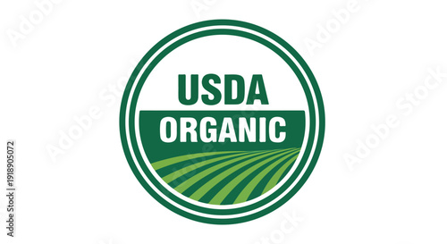 USDA Organic Certified Label Vector