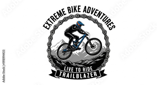 Mountain Biker Trailblazer Extreme Adventure.