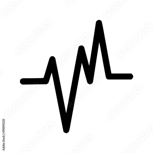 Dynamic visual representation of an active signal waveform, illustrating the fundamental concept of measurement fluctuation, data analysis, or a vital pulse rhythm