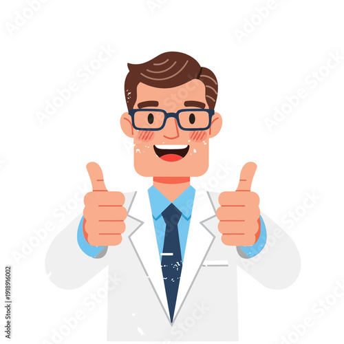 Doctor giving thumbs up with a smile