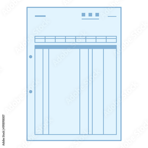 シンプルな帳簿フォーマットのイメージイラスト