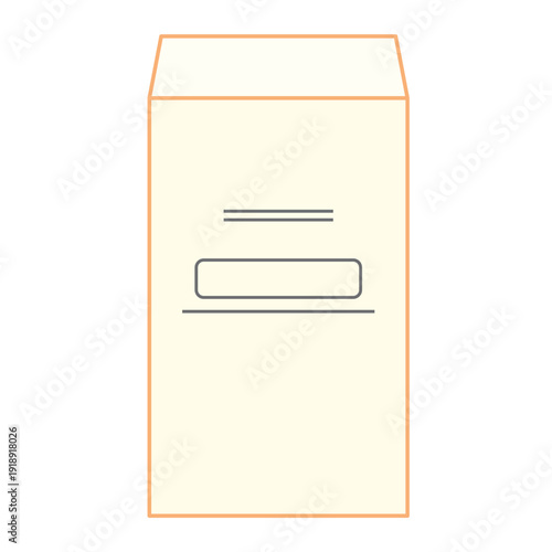 シンプルなビジネス用封筒のイメージイラスト