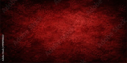 A dark vintage red grunge background features a heavily textured old paper pattern with dirty aged paint effects on a grungy canvas wall design.