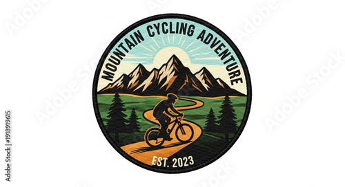 Mountain Cycling Adventure Logo Design.