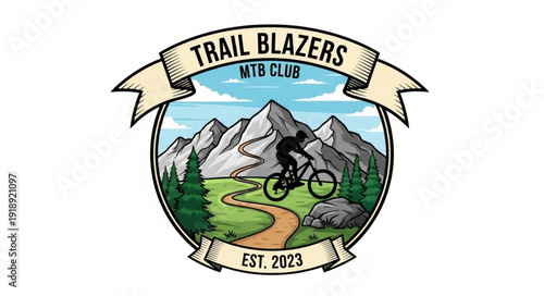 Mountain Biking Trail Blazers Logo.