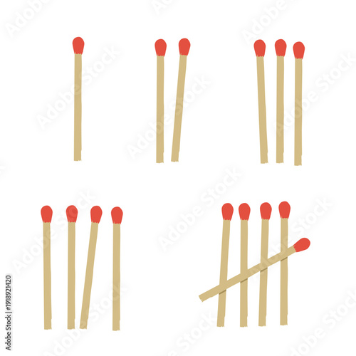 cool Matchstick count 1 to 5