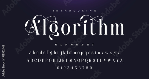 Typography beauty fashion elegant minimalist serif italic fonts decorative wedding vintage retro logos. Minimal luxury font alphabet logo. Vector illustration.