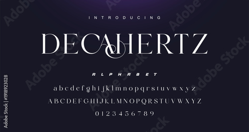 Typography beauty fashion elegant minimalist serif italic fonts decorative wedding vintage retro logos. Minimal luxury font alphabet logo. Vector illustration.