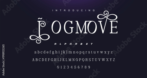 Typography beauty fashion elegant minimalist serif italic fonts decorative wedding vintage retro logos. Minimal luxury font alphabet logo. Vector illustration.