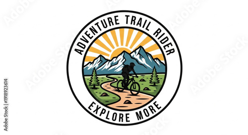 Mountain Biking Adventure Trail Logo.