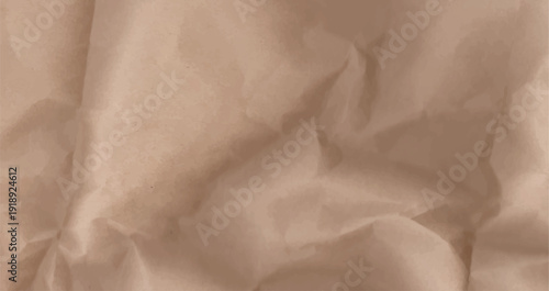 Vintage brown kraft paper background vector. Old newspaper texture features parchment, cardboard, wrinkled crumpled effect for craft beige designs. Notebook sheet abstract bg with scrap teture