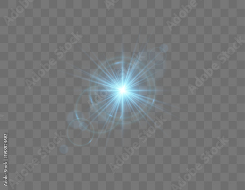 Crystal azure shimmer. Vivid blue sparkle with glossy highlights forms futuristic glow. Clean star shape and soft radiance enhance digital layouts.