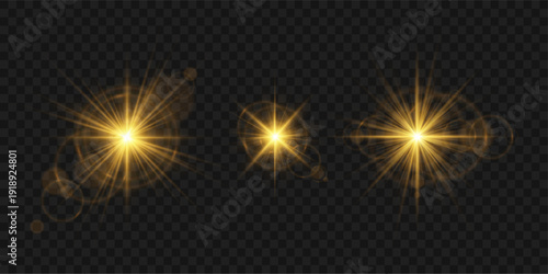 Vibrant golden explosion with radiant beams shines intensely. Bright glow and soft haze build warmth.