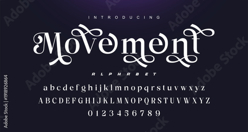 Typography beauty fashion elegant minimalist serif italic fonts decorative wedding vintage retro logos. Minimal luxury font alphabet logo. Vector illustration.