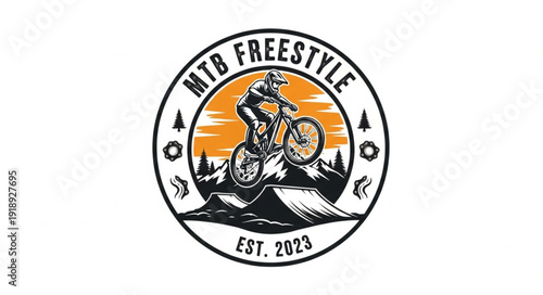 Mountain Freestyle Dirt Bike Logo.