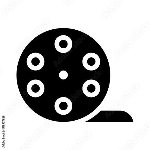 film reel glyph icon