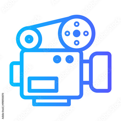 video camera gradient icon