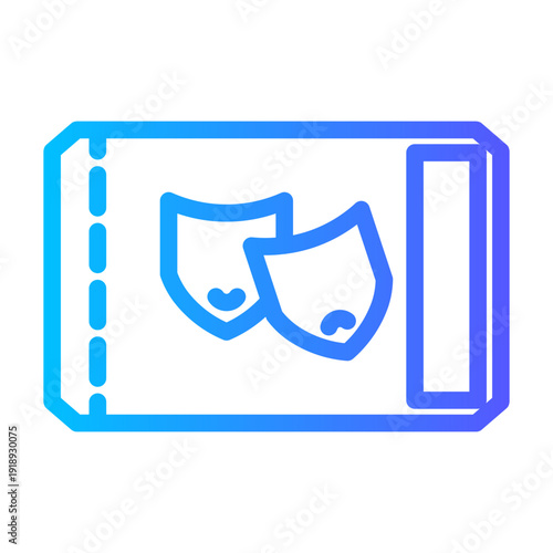 ticket gradient icon