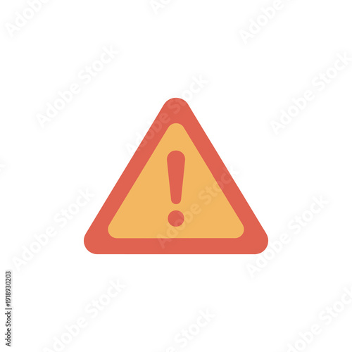 Free Download A red warning sign with matching exclamation mark on white - GFXLoad