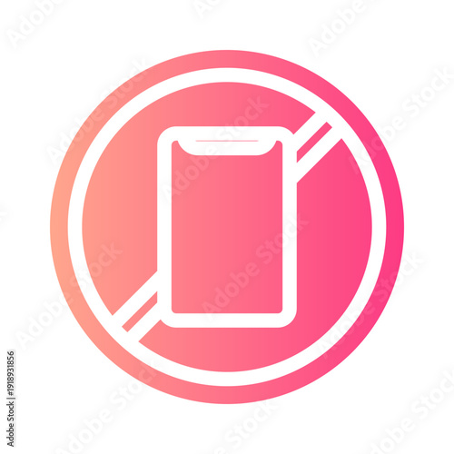 no phone gradient icon