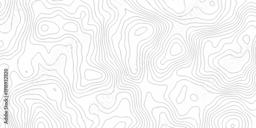Abstract discovery topographic map banner texture background. Contour abstract map relief land outline. Topographic map patterns. White wave paper curved relief abstract background. Seamless topo line