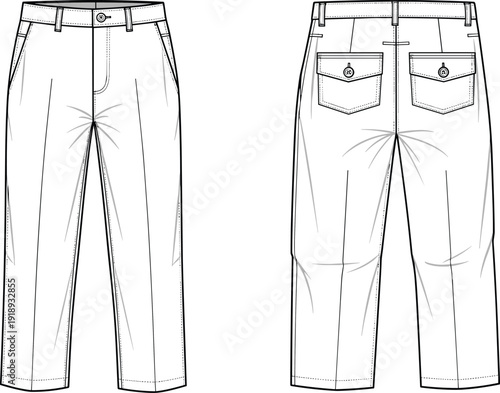 White jeans front and back view pants clothing 1 fashion