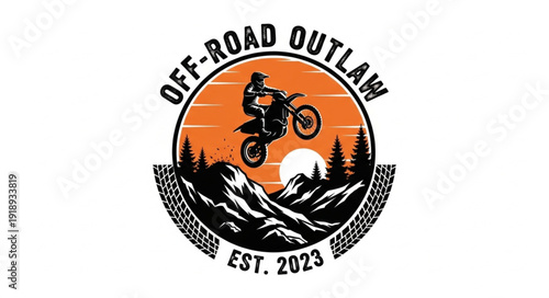Off Road Outlaw Dirt Bike Logo.