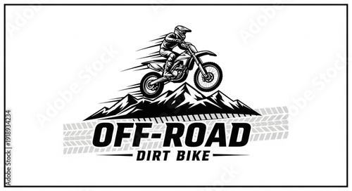 Off Road Dirt Bike Illustration.