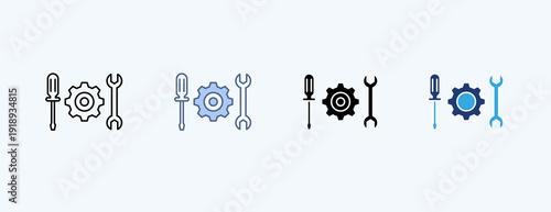 Utility Multiple Icon Illustration Vector