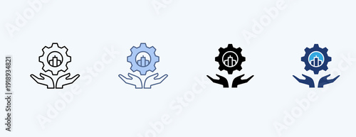 Service Multiple Icon Illustration Vector