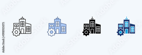 Infrastucture Multiple Icon Illustration Vector