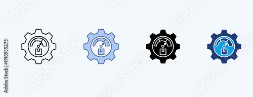 Productivity Multiple Icon Illustration Vector