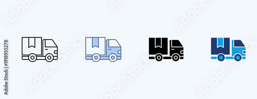 Logistic Multiple Icon Illustration Vector