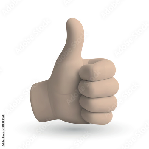3D Thumbs Up Hand Gesture