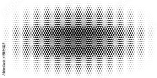 Abstract geometric black and white deco art halftone hexagone and triangle print pattern. Vector eps 10