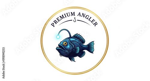 Premium Angler Fish Logo Design.