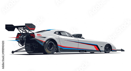 Racing Car Side View Profile.