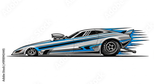 Racing Car Speed Illustration Design.