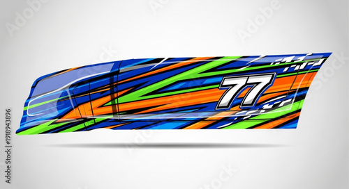 Racing Car Side Panel Design.