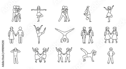 People are dancing and performing various actions together outdoors freely