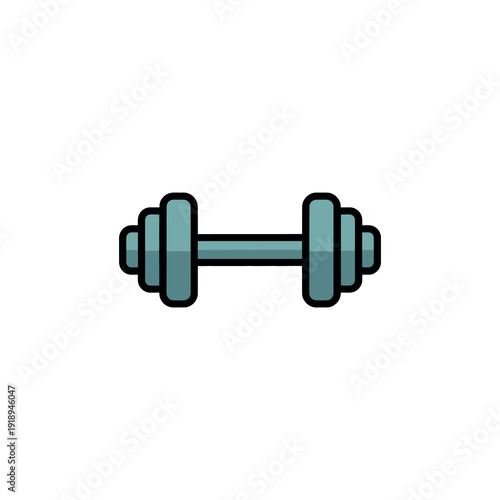 Light blue dumbbell for strength training and healthy workout routine