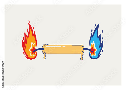 Burning the Candle - Burnout Concept Vector